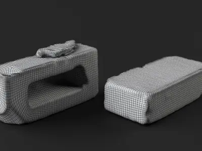 Debris - 3D Scans Low-poly 3D model