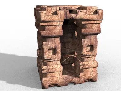 wooden pedestal statue base printable 3D print model