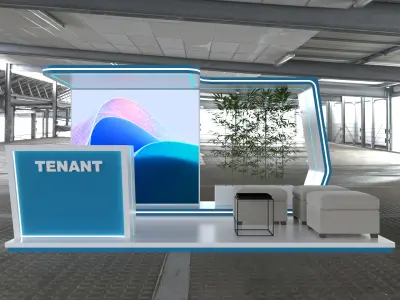 Exhibition Booth Stand Stall Trade Show 3D 4X3 3D model