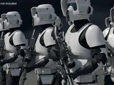  Battle-Worn Trooper Star Wars Standing in Ready Stance 