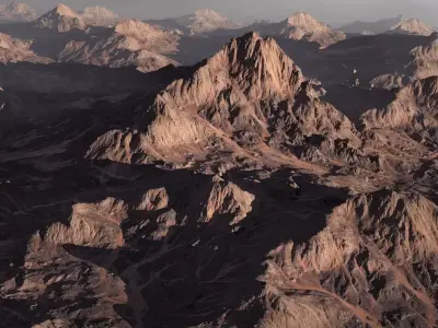 8k Rocky desert Mountain V2 3D model