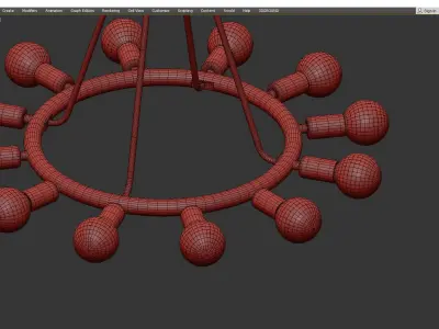 AUDREY CHANDELIER Low-poly 3D model