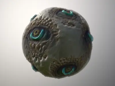 Material Skin Monster 13 Seamless PBR Texture Texture