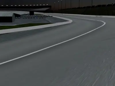 Atlanta Speedway Night Game Ready Low-poly 3D model