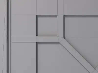Art Deco interior door 3D model