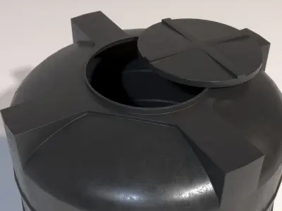 Water Tank 500 Liter Low-poly 3D model