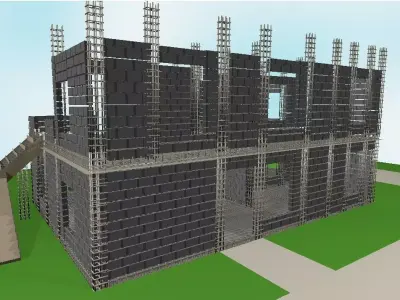 House with Construccion Detiles 3D model