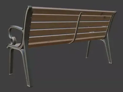 Classic Park Bench 3D Model 3D model purchase