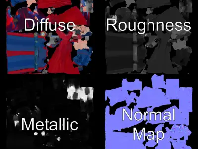 Mystic Sorcerer Rigged and Animated D Character Model Low-poly 3D model