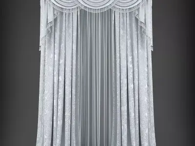 Curtain Low-poly 3D model