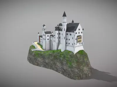 Neuschwanstein Castle Low-poly 3D model