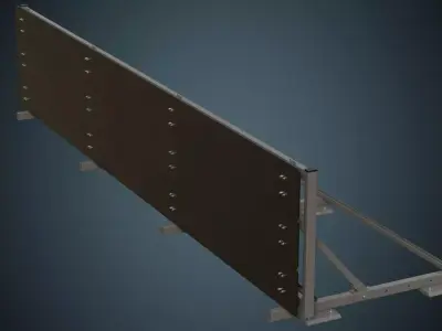 Traffic Barrier 5A Low-poly 3D model