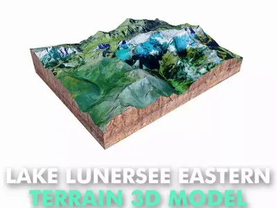 Lake Lunersee Eastern Alps Austria Pearl 3D model