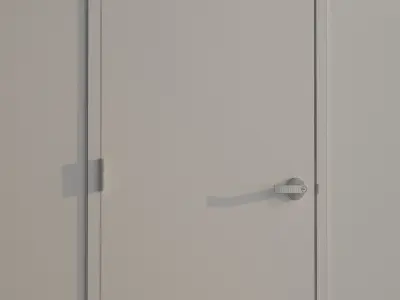 Doors office door with glass window 3D model