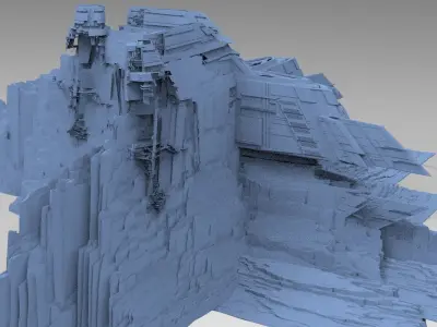 Star freighter cliffs  3D model