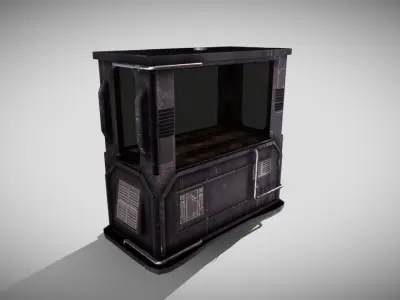 Hydroponics Chamber Low-poly 3D model