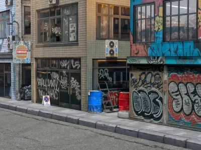 Street Scene Outerio Scene 3D 3D model