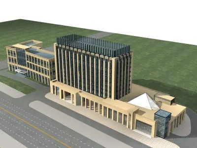 Hotel Building 3D model 119