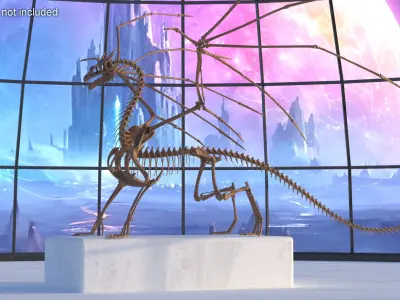  Fossilized Dragon Skeleton 