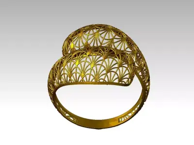 BEAUTIFUL LIGHT WEIGHT RING READY TO PRINT 3D print model