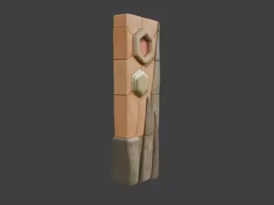 Geometric Ascent Low-poly 3D model