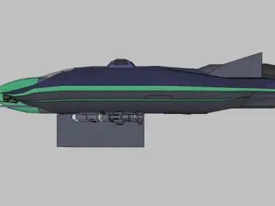 SQ Conqueror - Multirole space combat corvette class with bombs  3D print model