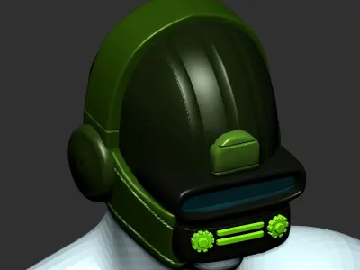helmet high poly sculpt 3d printable ver 7 3D model 3D model 75