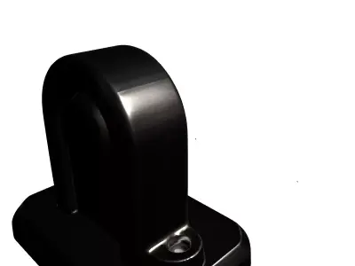 Industrial Metal Hinge Mount Bracket Low-poly 3D model