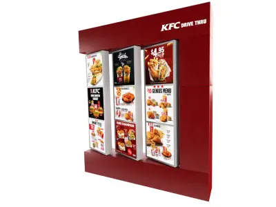 KFC outdoor equipment Low-poly 3D model