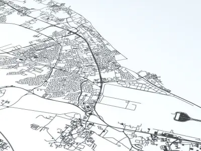 Muscat Area Road Network and Streets 3D model