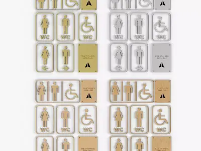 Toilet Symbol 3D model
