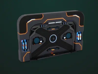 Sci-Fi Door 01 All PBR Unity UE Textures Low-poly 3D model