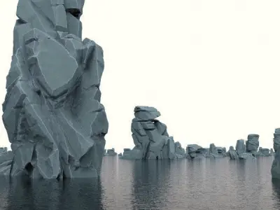 Rugged Rocks Asset Pack 3D model