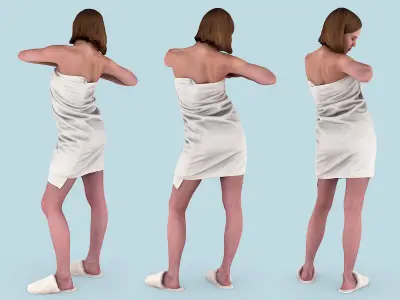 Girl in Towel 3D model