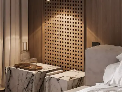 Minimalist Bedroom Design 3D model