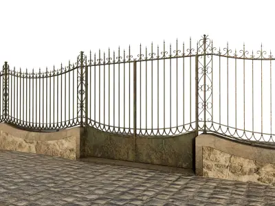 Classical Iron Gate 3D model