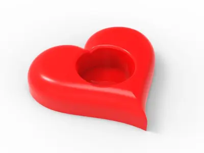 Heart Candle Holder 3D print model