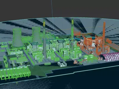 Factory area 3D model