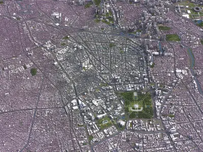 Jakarta Pusat - 3D City Model Low-poly 3D model