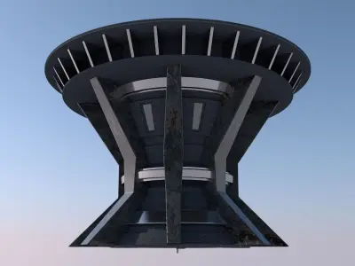 Sci Fi Landing Pad Platform 3D model