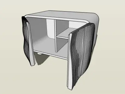 Retro TV cabinet Free 3D model