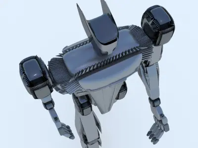 Rigged Robot Cyborg Character Sci Fi 3D model