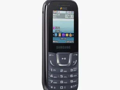 Samsung E1282 Black Low-poly 3D model