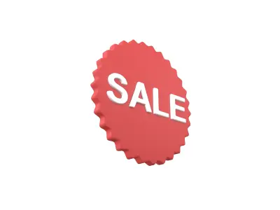 Sale Icon v2 001 Low-poly 3D model