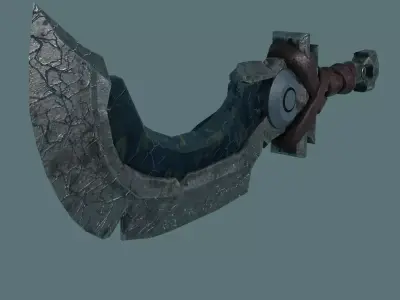 Sci-Fi Khopesh Egypt Sward Low-poly 3D model