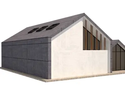 Modern House Low-poly 3D model