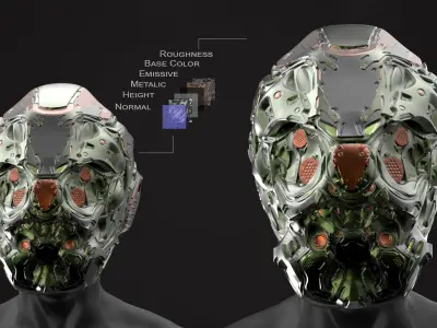 20 Scifi Helmet with Textures  Ready for Games and 3D Softwares Low-poly 3D model