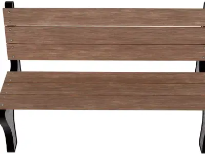 Park Bench 05 Low-poly 3D model