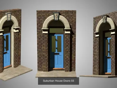 Suburban Doors Collection 01 3D Model Pack