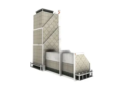 Bank Riau Building indonesian Low-poly 3D model